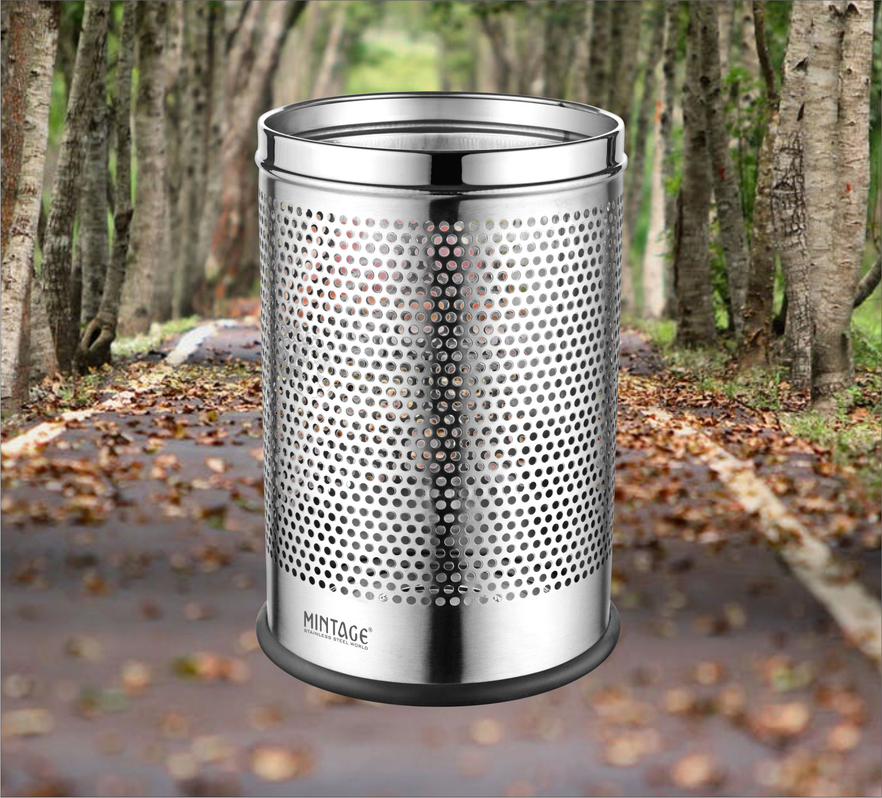 Paper Bin Round Perforated