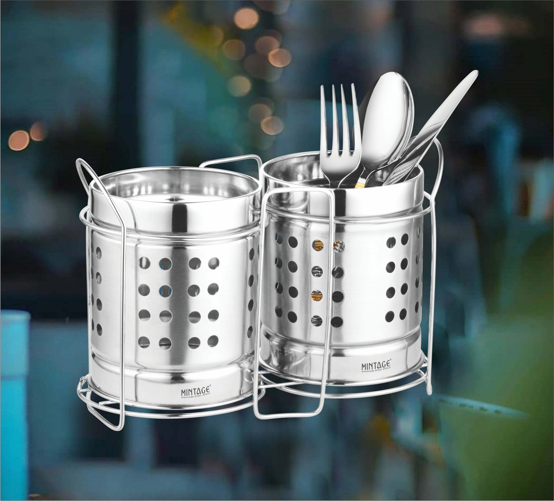 Cutlery Holder Twin with Stand